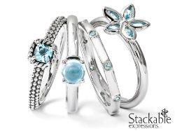Picture for category December Blue Topaz Stackable Silver Rings