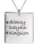 Picture of 3 Names Square Pendant with Stones