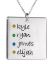 Picture of 4 Names Square Pendant with Stones