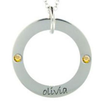 Picture of 1 Name Engravable WEE Loop with Stones
