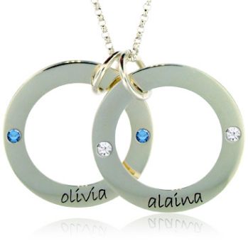 Picture of 2 Engravable WEE Loop with Stones