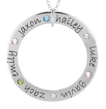 Picture of 6 Names Engravable FOREVER Loop Stones