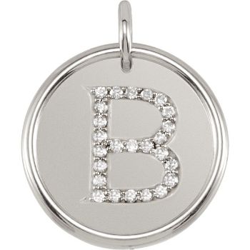 Picture of Initial B, Roxy Diamond Pendant