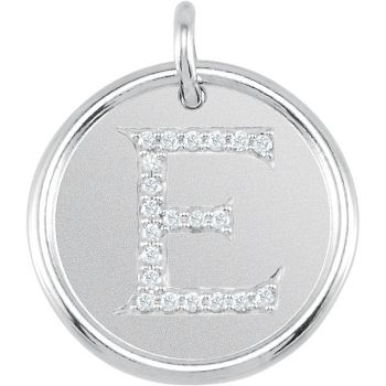 Picture of Initial E, Roxy Diamond Pendant