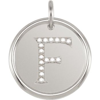 Picture of Initial F, Roxy Diamond Pendant