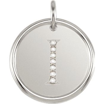 Picture of Initial I, Roxy Diamond Pendant