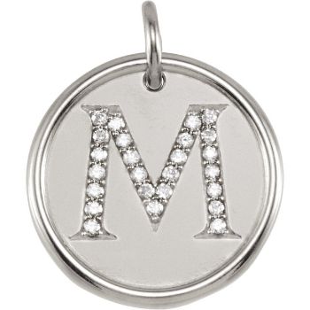 Picture of Initial M, Roxy Diamond Pendant