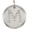 Picture of Initial M, Roxy Diamond Pendant