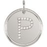 Picture of Initial P, Roxy Diamond Pendant