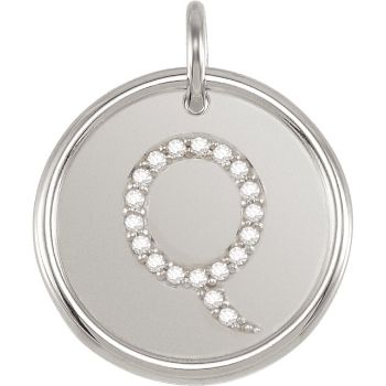 Picture of Initial Q, Roxy Diamond Pendant