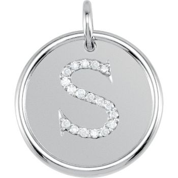 Picture of Initial S, Roxy Diamond Pendant