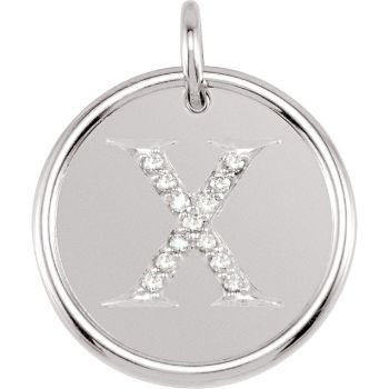 Picture of Initial X, Roxy Diamond Pendant