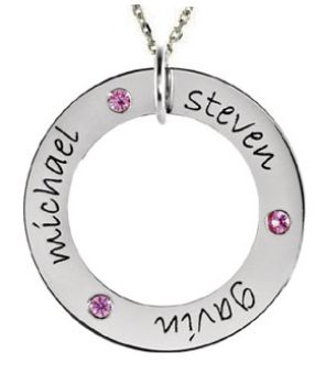 Picture of 3 Names Engravable WEE Loop with Stones