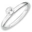 Picture of Silver Ring 4 mm High Set White Topaz stone