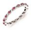 Picture of Silver Stackable Ring Round Created Ruby Stones