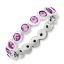 Picture of Silver Stackable 3.50 mm Ring Pink Swarovski Birthstones