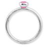 Picture of Silver Ring Low set 4 mm Round Pink Tourmaline