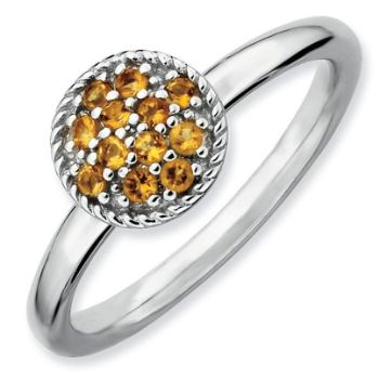 Picture of Sterling Silver Ring Citrine Stones