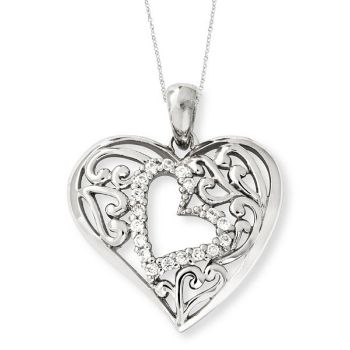 Picture of Silver CZ Necklace, Forever In My Heart