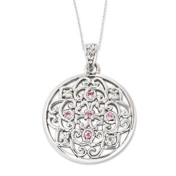 Picture of Silver CZ Necklace, Love Binds Us Together