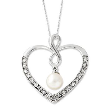 Picture of Silver CZ Pearl Pendant, Forever My Friend
