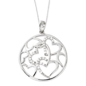 Picture of Silver CZ Pendant, Bound By Love