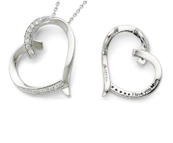 Picture of Silver I Love You Mom Necklace