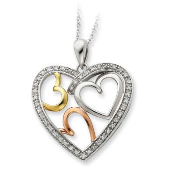Picture of Tricolor Heart Necklace, The Bond of Love