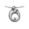 Picture of Large Mother Child Diamond Pendant 14K White Gold