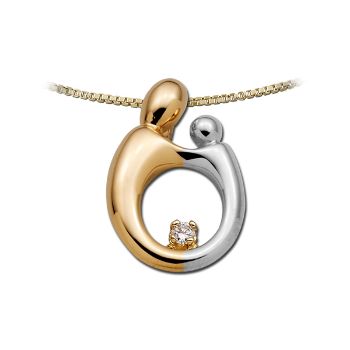 Picture of Large Two-Tone Pendant 14K Gold