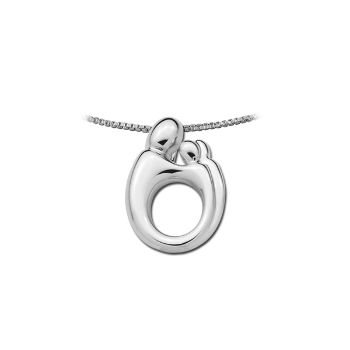 Picture of Small Mother & Twins Pendant 14K White Gold