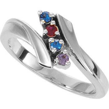 Picture of Silver 1 to 7 Stones Mother's Ring