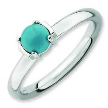 Picture of Silver Reconstituted Turquoise Stone Ring