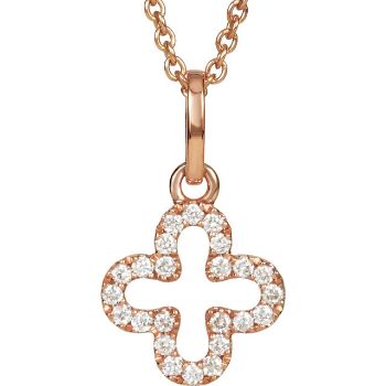 Picture of Rose Gold Petite Diamond Cross Necklace
