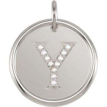 Picture of Initial Y, Roxy Diamond Pendant