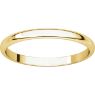 Picture of 14K Gold 2 mm Half Round Light Band