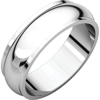 Picture of 14K Gold 6 mm Half Round Edge Band