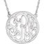 Picture of Small 15 mm 3-Letter Script Monogram Necklace