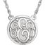 Picture of Small 15 mm 3-Letter Script Monogram Necklace