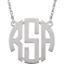 Picture of Medium 25 mm 3-Letter Block Monogram Necklace