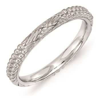 Picture of Sterling Silver 2.50 mm Stackable Patterned Ring 