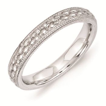 Picture of Sterling Silver 3.50 mm Stackable Rice Bead Ring