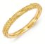 Picture of Sterling Silver Stackable Gold-Plated Patterned Ring