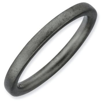 Picture of Sterling Silver Ruthenium Plated Stackable Ring