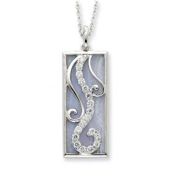 Picture of Living Water, Silver Blue Lace Agate Pendant
