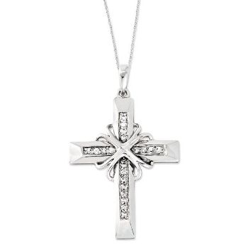 Picture of Steadfast Love, Silver Cross CZ Pendant
