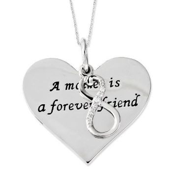 Picture of Mother Is A Forever Friend Silver Pendant