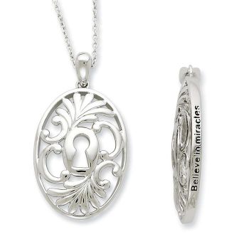 Picture of Believe In Miracles Silver Pendant