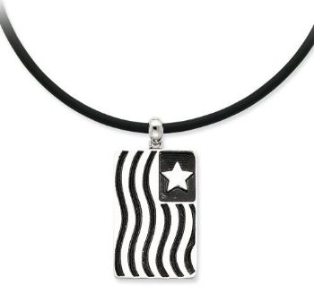 Picture of Waves Of Pride, Silver Flag Pendant