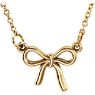 Picture of 14K Gold Petite Knotted Bow 18" Necklace